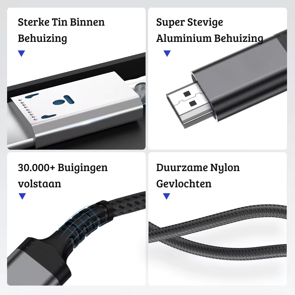 HDMI naar HDMI Kabel – Ultra High Speed - 8K 60Hz - 4K 120Hz voor Haarscherpe Beeldkwaliteit - 2.1 HDMI - 48Gbps - 2 Meter