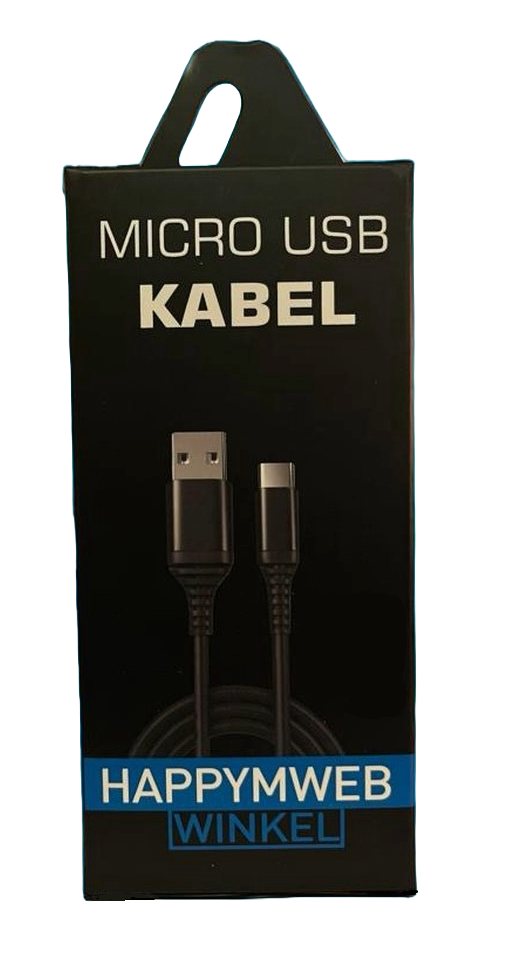 Micro USB Kabel 5M Zwart Nylon Gevlochten