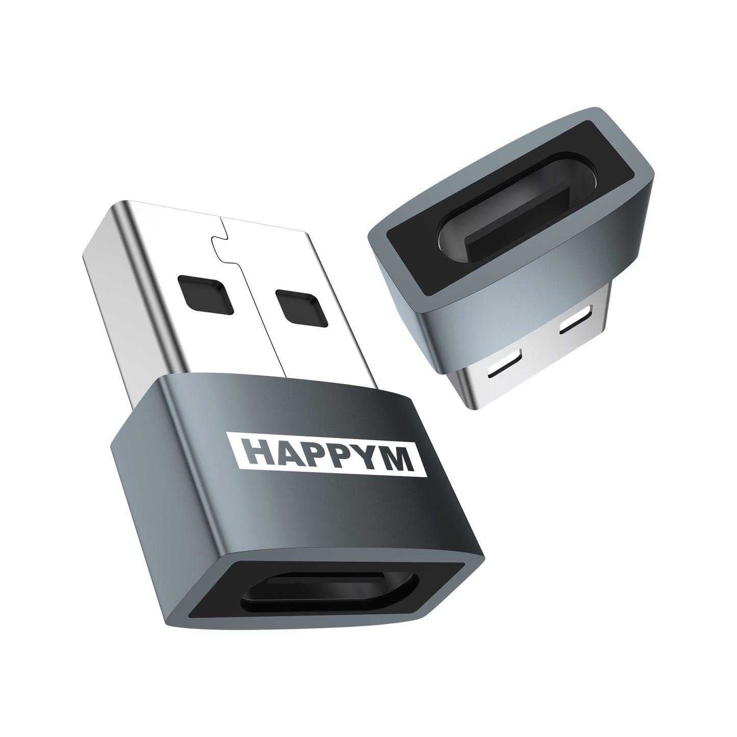 Happym USB-C naar USB-A adapter 5Gbps connector close-up