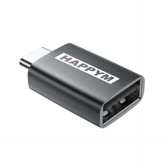 Happym USB-C USB-A adapter set 2 stuks connector close-up