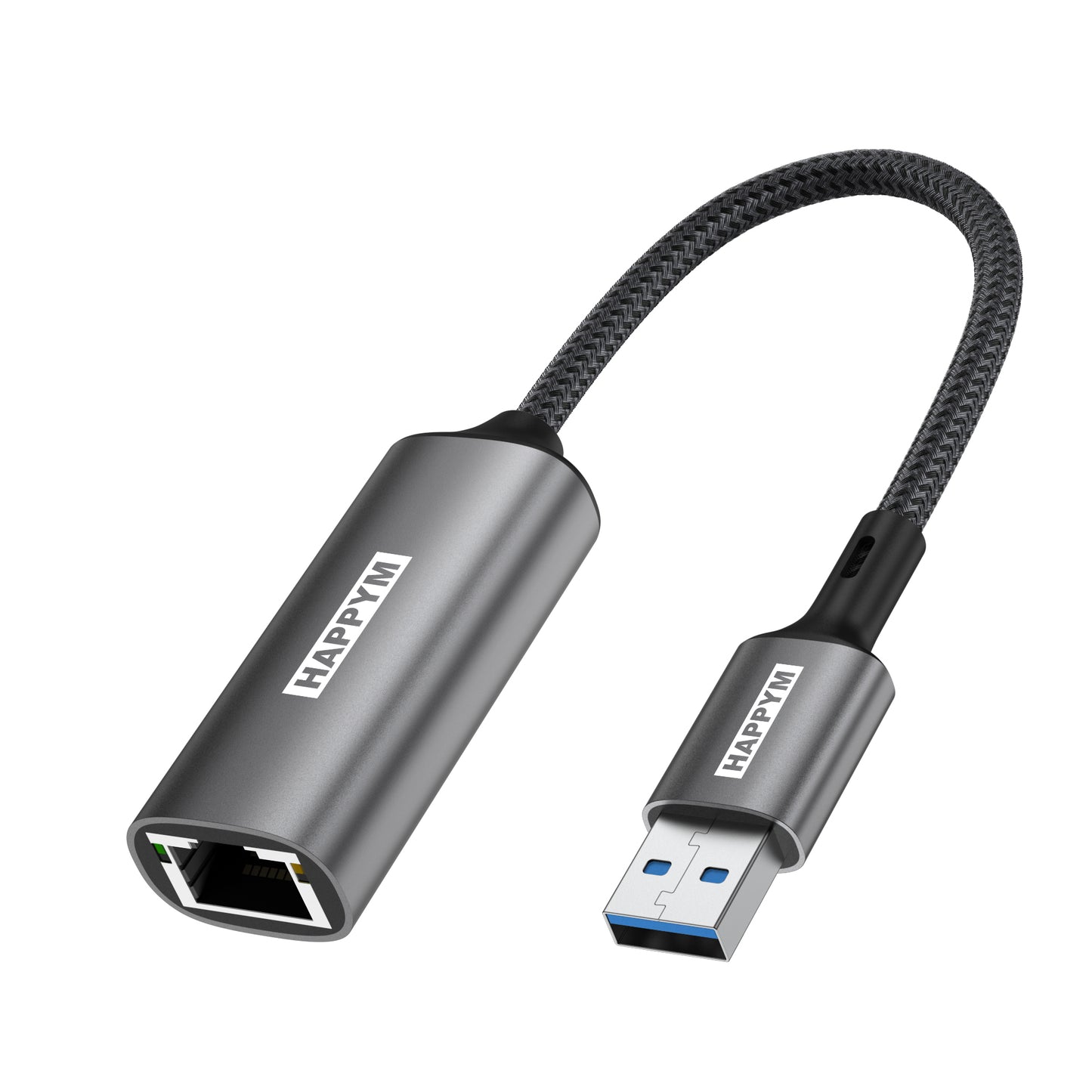 USB A naar RJ45 Ethernet Adapter – Gigabit 1000 Mbps – USB 3.0 naar LAN Netwerk Adapter – Plug & Play – Aluminium – Voor Laptop, PC, TV-Box
