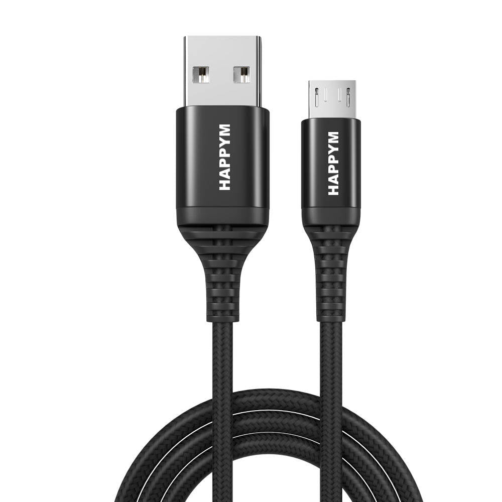 Micro USB Kabel 5M Zwart Nylon Gevlochten