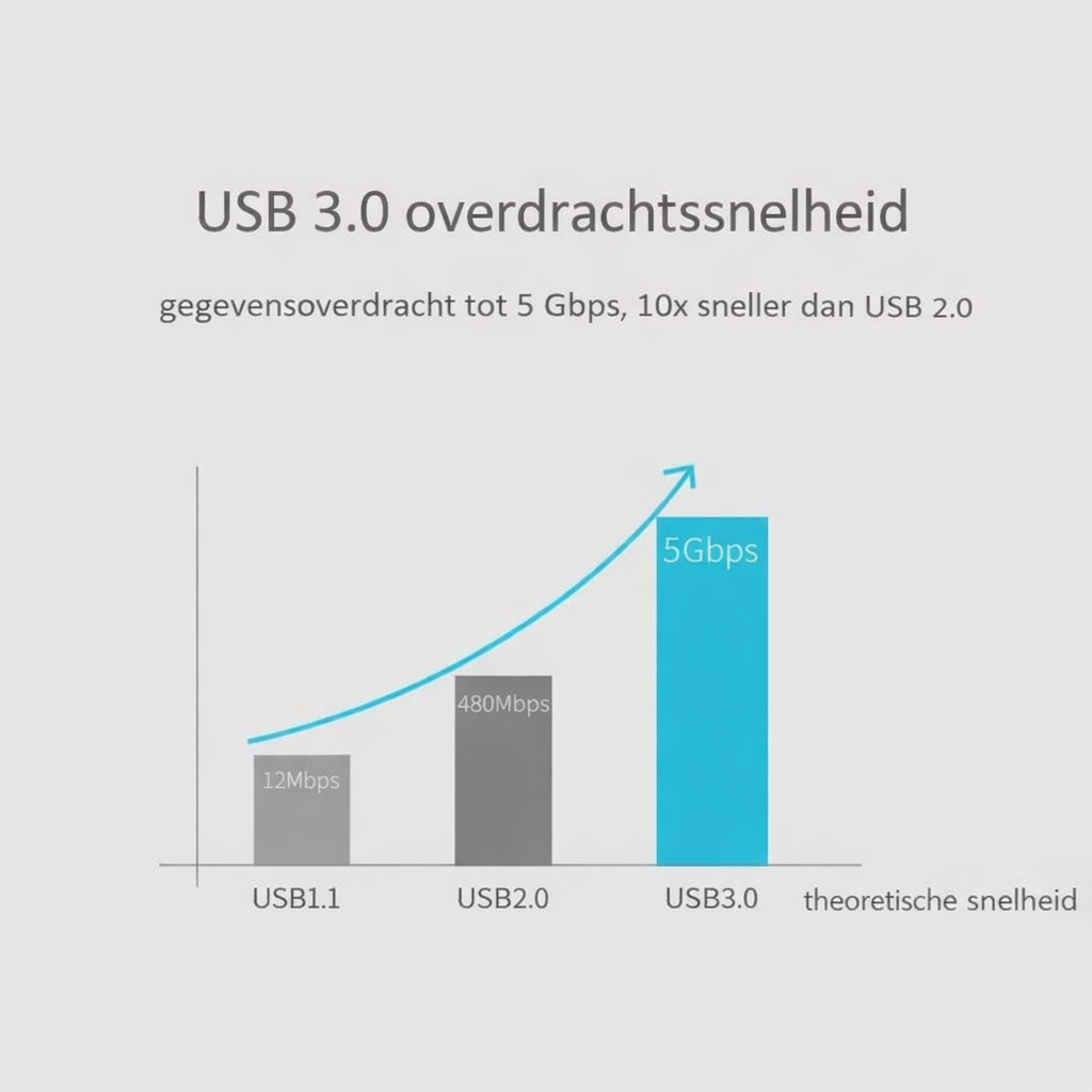 Vergelijking USB 2.0 versus USB 3.0 Micro-B aansluiting