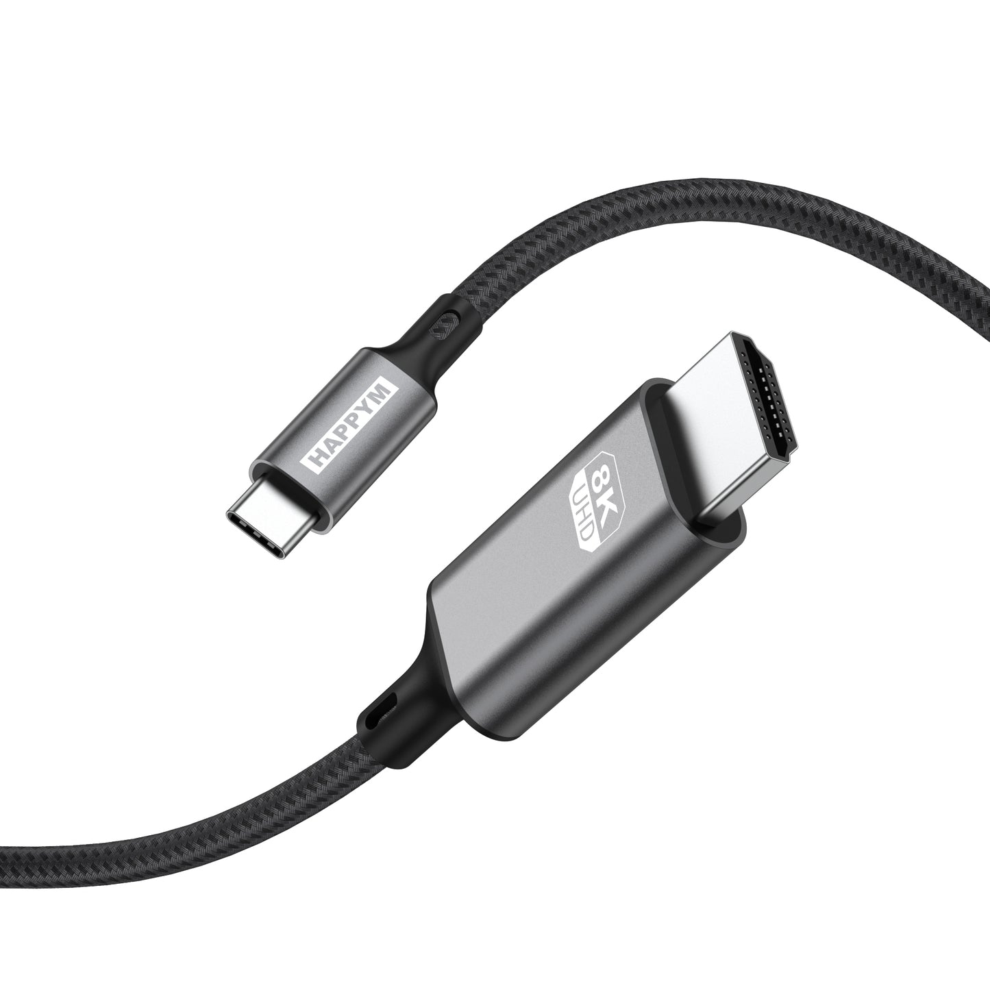 Happym HDMI 8K kabel USB-C laptop naar TV en monitor