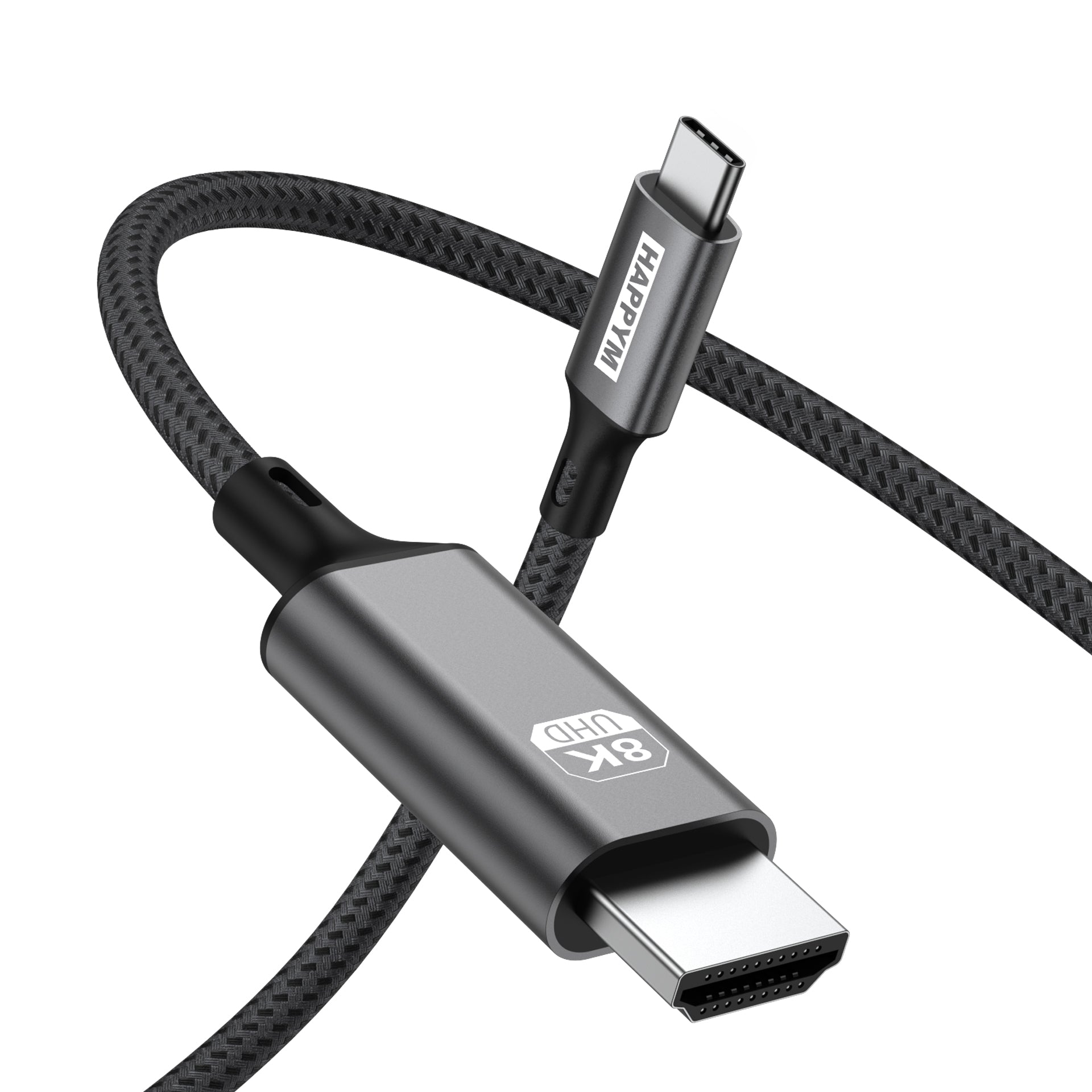 Happym USB-C HDMI 8K 60Hz connector close-up detail