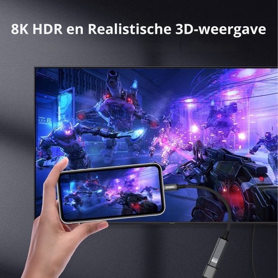 HappyM USB-C naar HDMI Adapter 8K HDMI Female detailafbeelding
