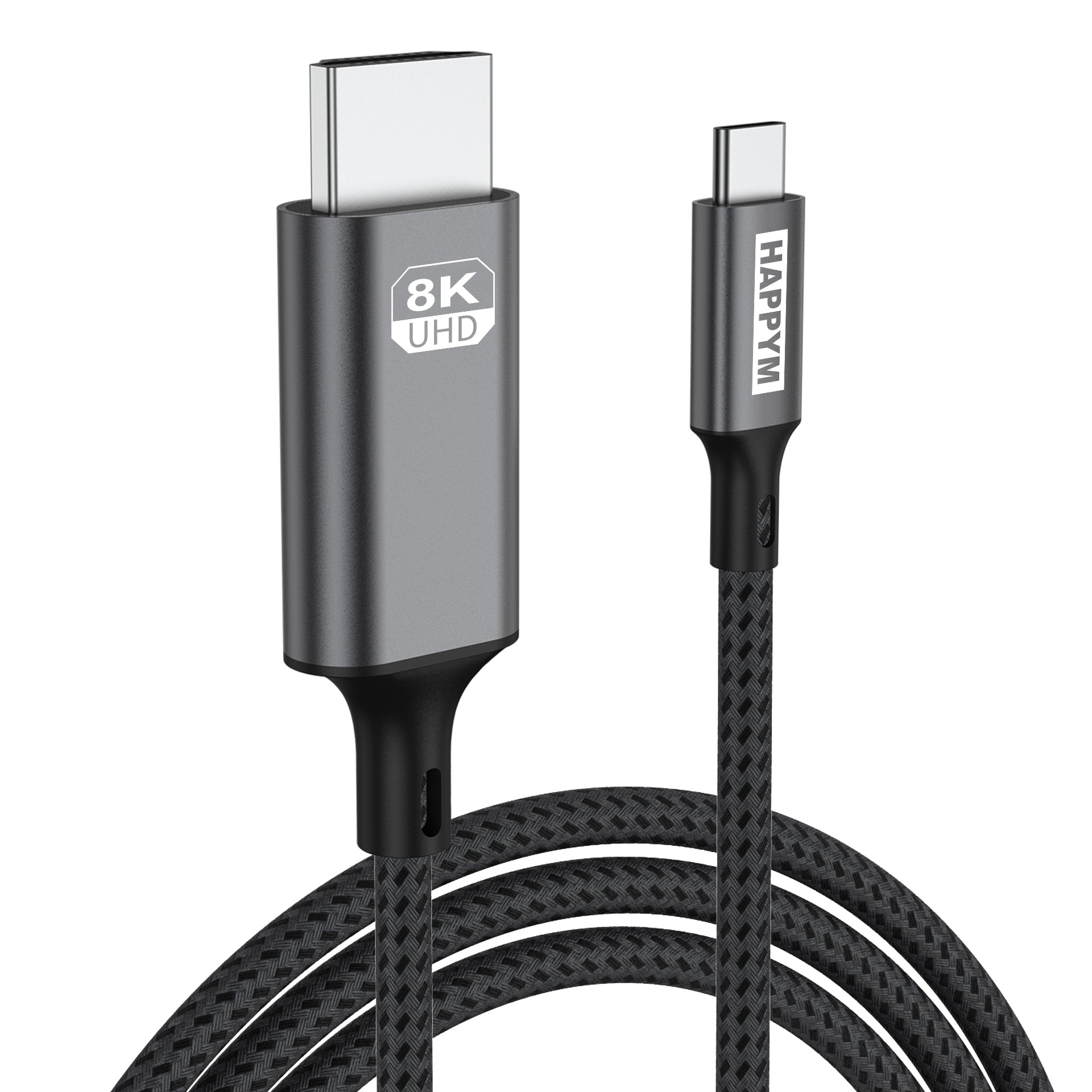 Happym USB-C naar HDMI kabel 8K 60Hz vooraanzicht