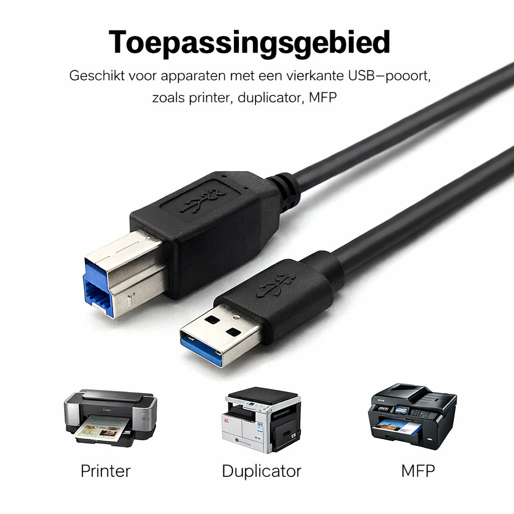 Happym USB-C USB-B 3.0 kabel voor externe harde schijf