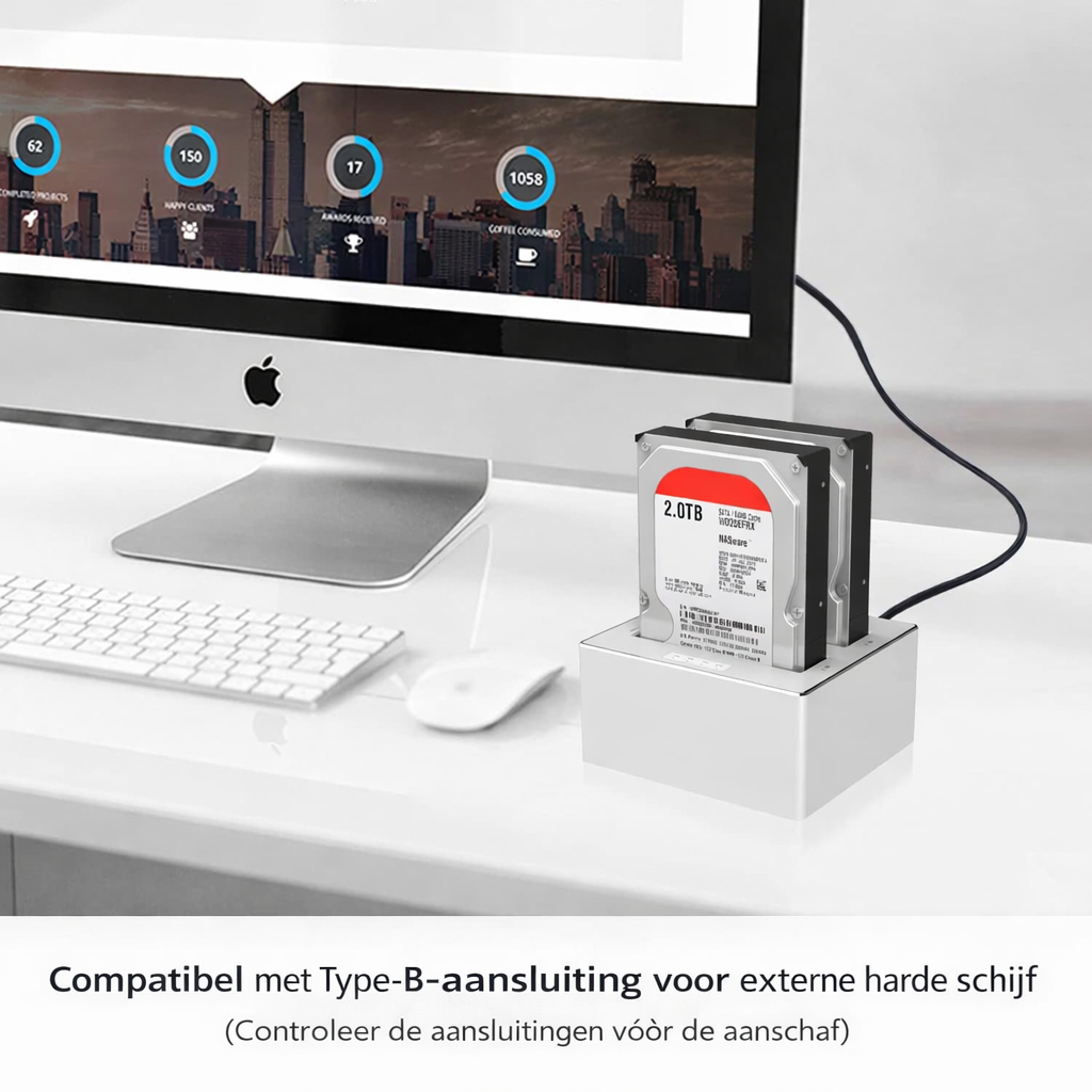USB 3.0 kabel voor printer en HDD aansluiting