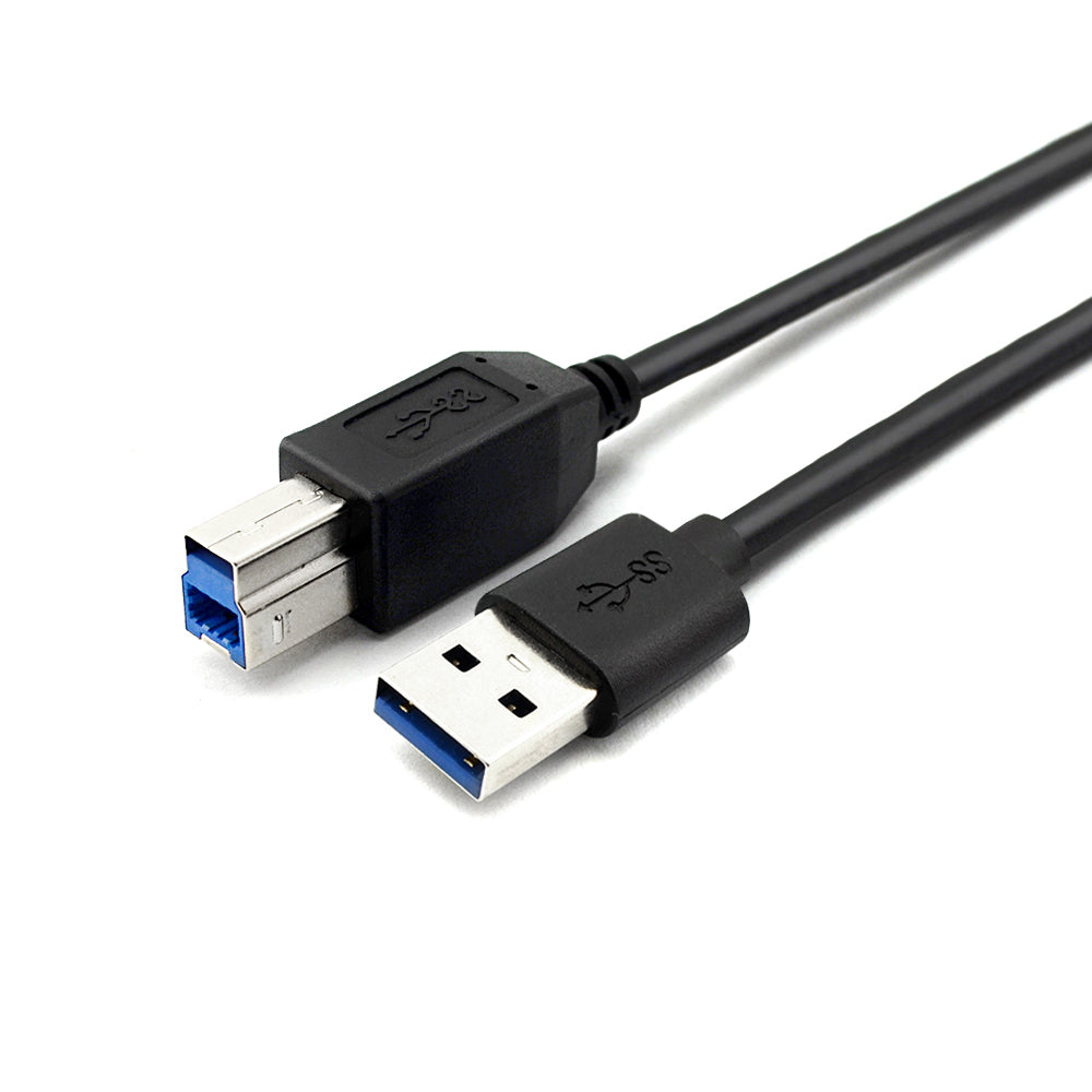 USB-A naar USB-B 3.0 kabel zwart voor printer