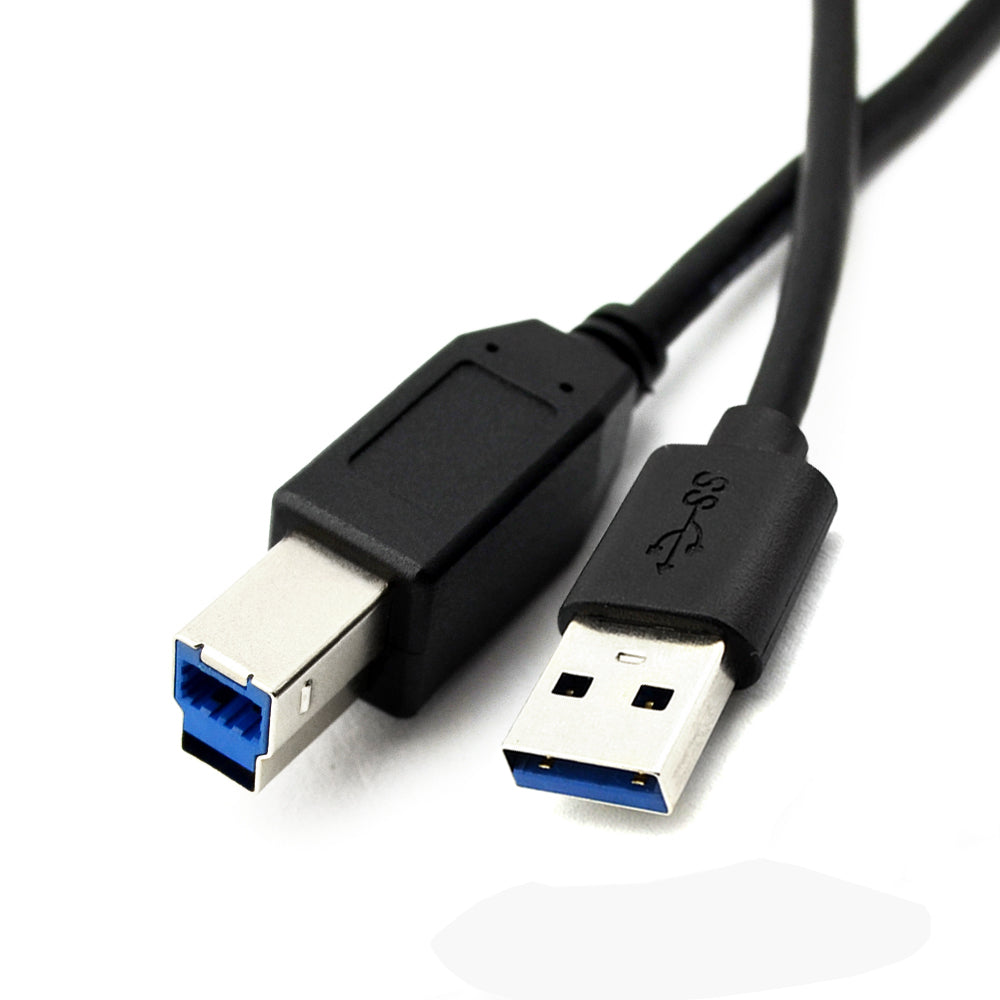 USB Type-B 3.0 kabel aangesloten op externe HDD